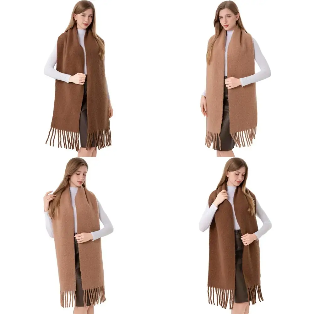 وشاح شتوي دافئ كبير 93x12 - صندوق هدايا ملفوف على شكل وشاح من الصوف للنساء والرجال - فكرة هدية مثالية