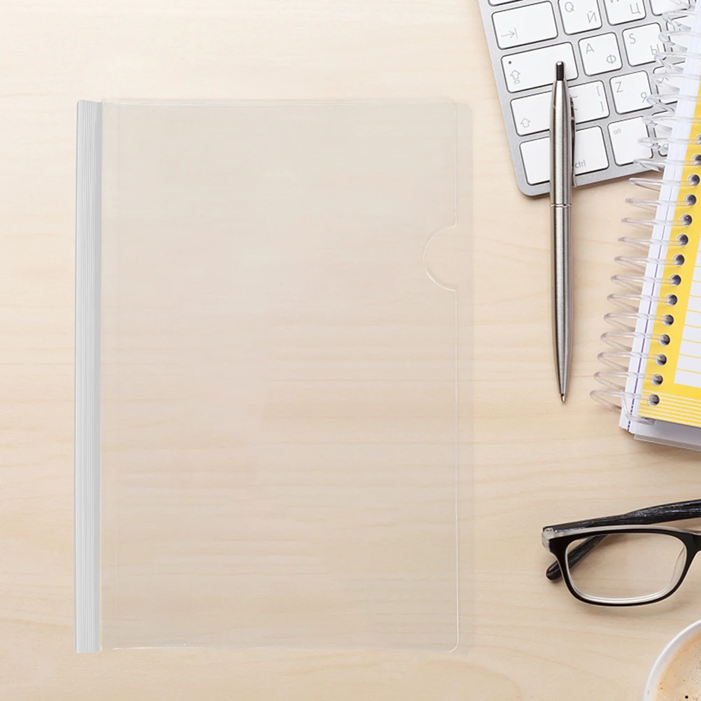 

20 Pcs Plastic Slide Binder B5 Report Covers Sliding Bar Binding Bars Book Materials Folder White Large Capacity Storage Display