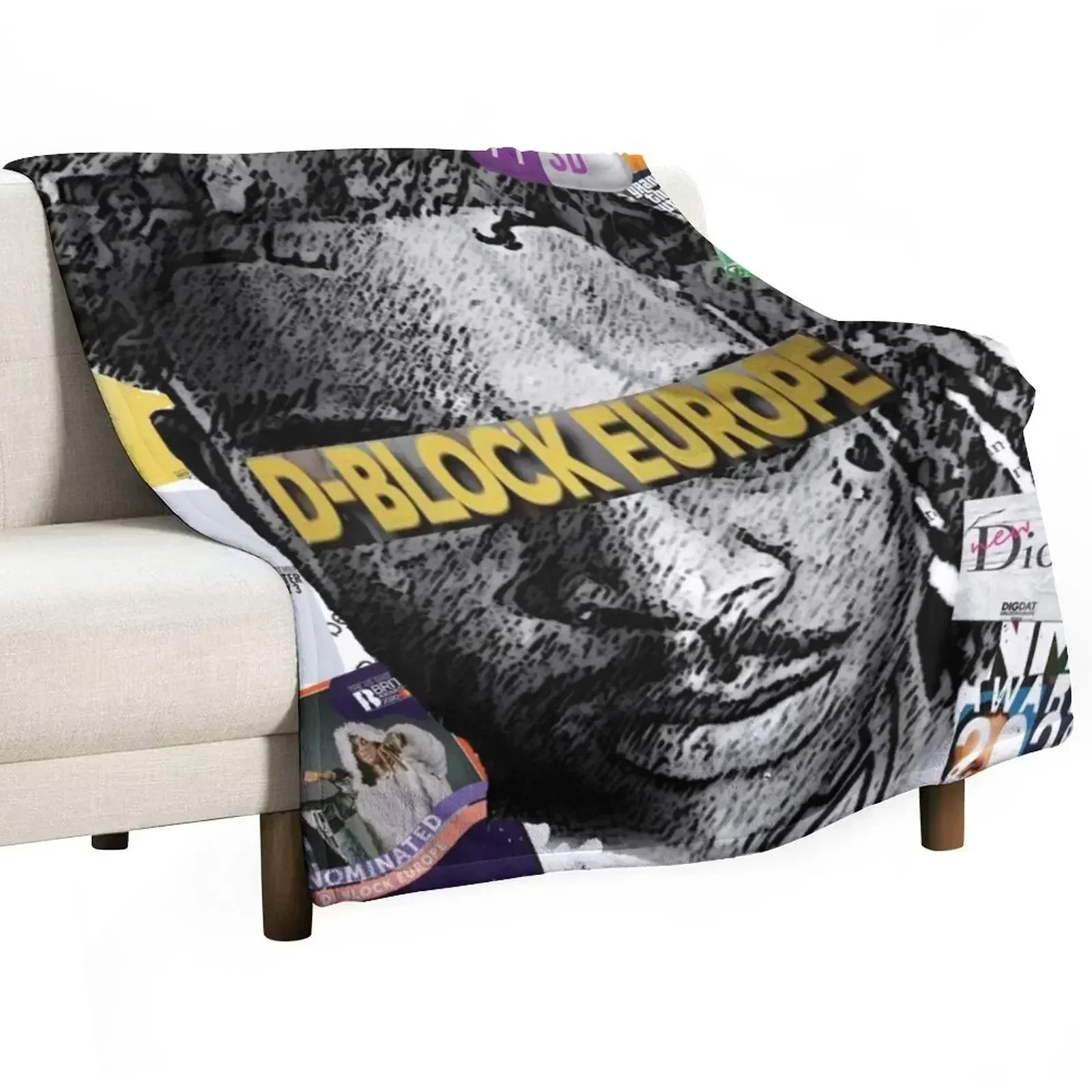 D BLOCK EUROPE SCRAPBOOK Throw Blanket Plush Bed linens Giant Sofa cosplay anime Plaid Blankets