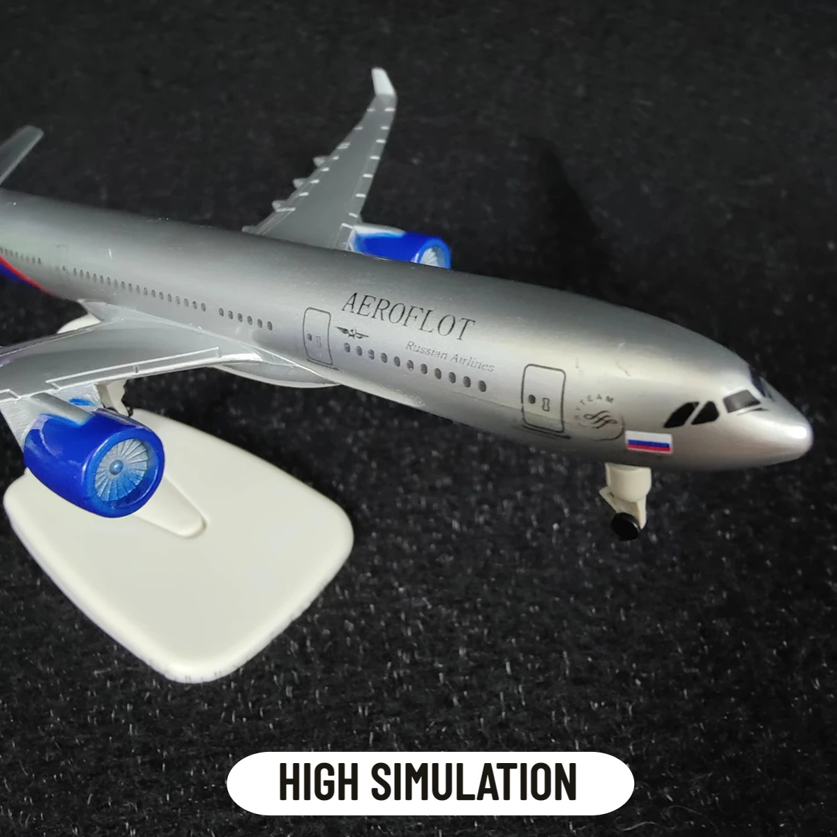 Scale 1:250 Metal Aviation Replica, 20cm Aeroflot A330 Aircraft Model Airplane Miniature, Children Gift Kids Fidget Toys for Boy