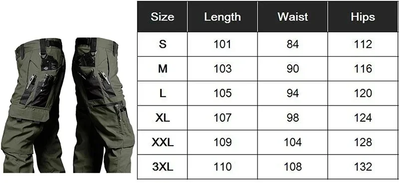 Mehrtaschen-Arbeitshose für Herren, wasserdichte Cargohose mit geradem Bein, strapazierfähige Outdoor-Hose, Wanderhose, Freizeithose, Frühlings-Jogger für Herren – Detail 1