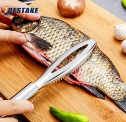 Stainless Fish Scales Scraping Graters Fast Remove Fish Cleaning Peeler Scraper Fish Bone Tweezers Tool Kitchen Accessories