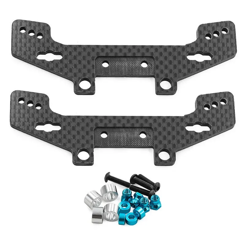 

Carbon Fiber Front and Rear Shock Tower Plate for Tamiya TT02 TT02R 1/10 RC Car Upgrade Parts Accessories