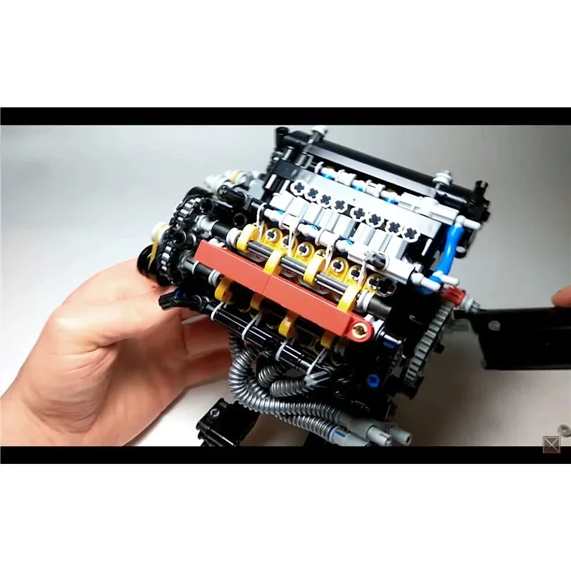 MOC-5880 bausteine v8 motor motor junge montiert modifiziertes modell 781 stücke baustein spielzeug diy geschenk geburtstags geschenk