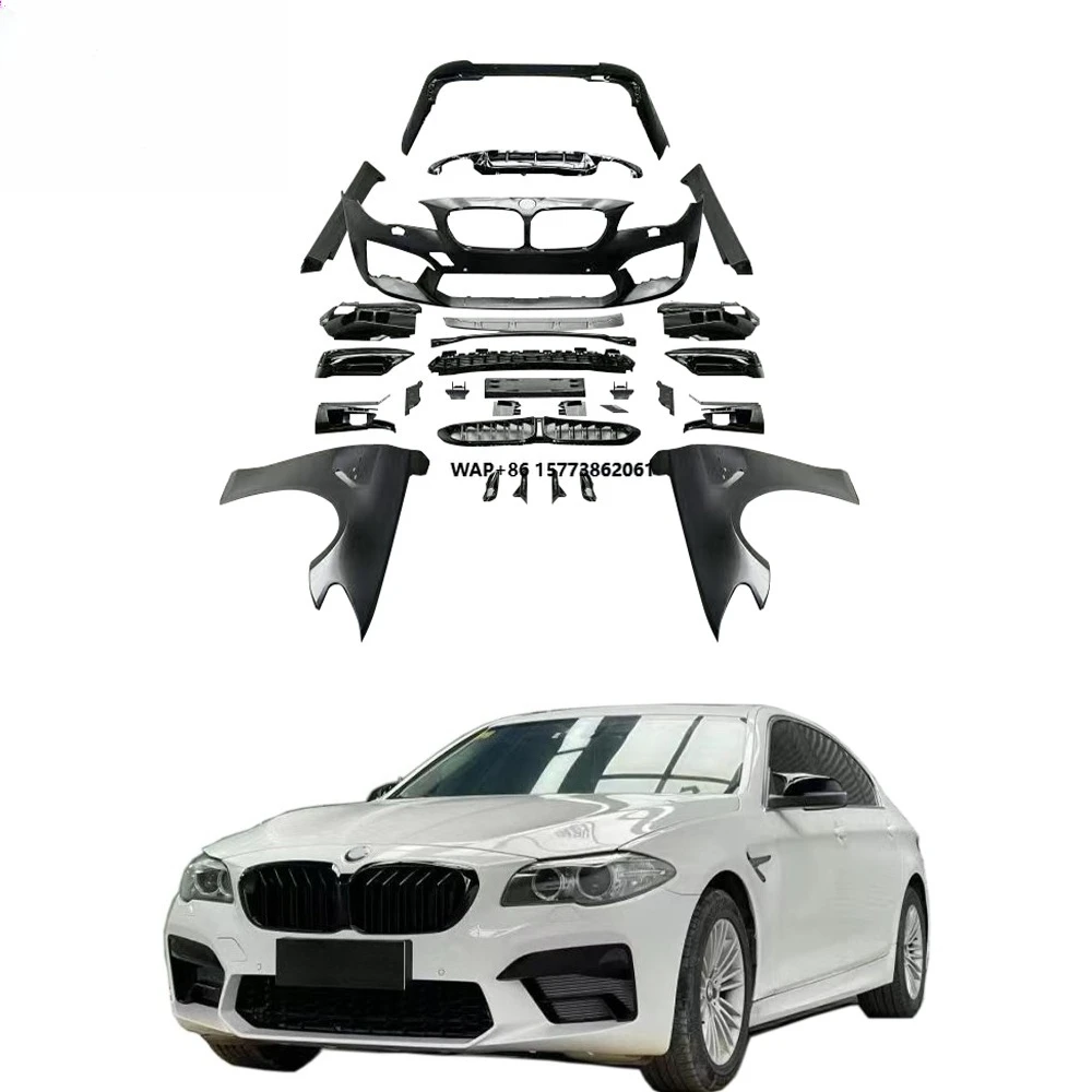 

5S F10/F18 to 2021y G30 M5 Style Bodykit PP Front Bumper Rear Diffuser Grille Fender Duct Side Skirts Car Tuning Upgrade Parts