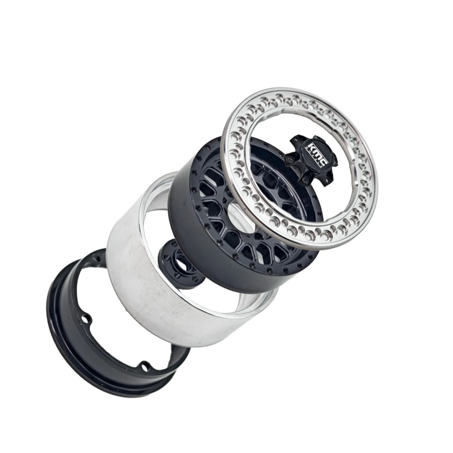 KMC 1.9 Inch Beadlock Aluminum Alloy Wheel Hub for 1/10 RCSCX10 TRX4 D90 MK07 Crawler Car Upgrade Parts