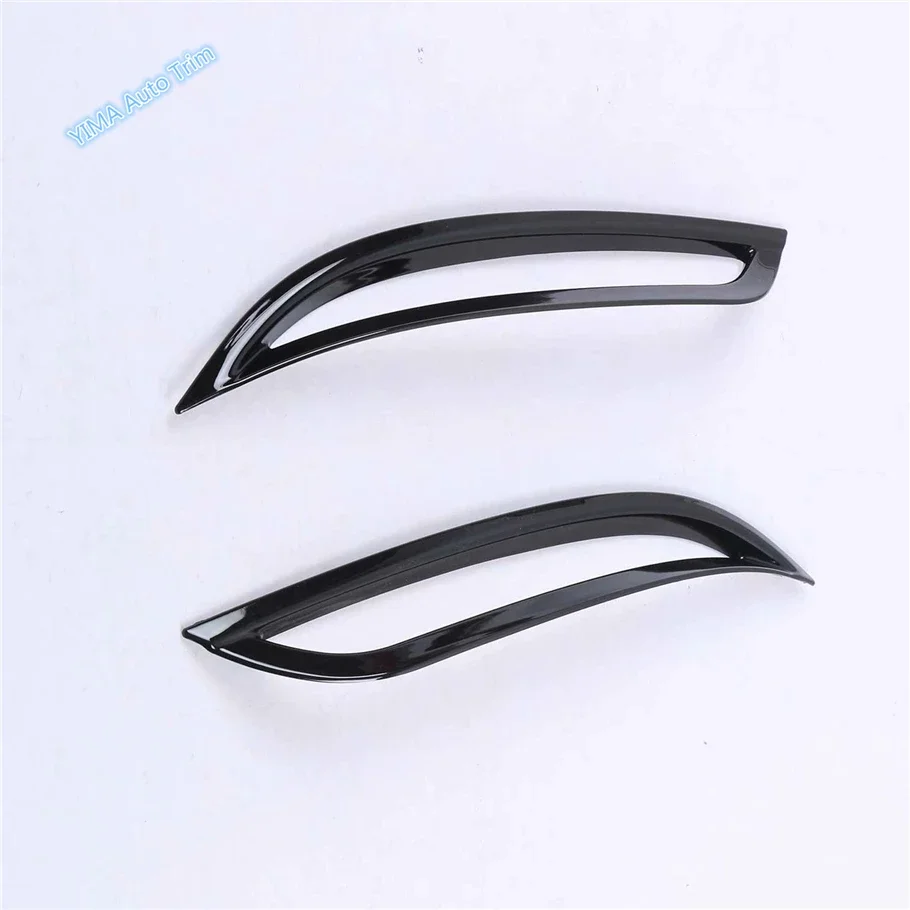 Chrome Car Rear Fog Lights Lamp Frame Cover Trim For Tesla Model 3 2018 - 2021 Carbon Fiber Look / Black Exterior Accessories