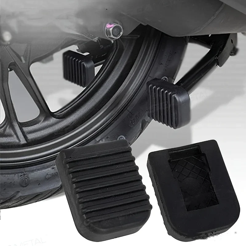 Motorcycle Side Stand Base Pad Rubber Universal Anti Slip Widened Extension For Electric Scooter Footrest Bracket Kickstand