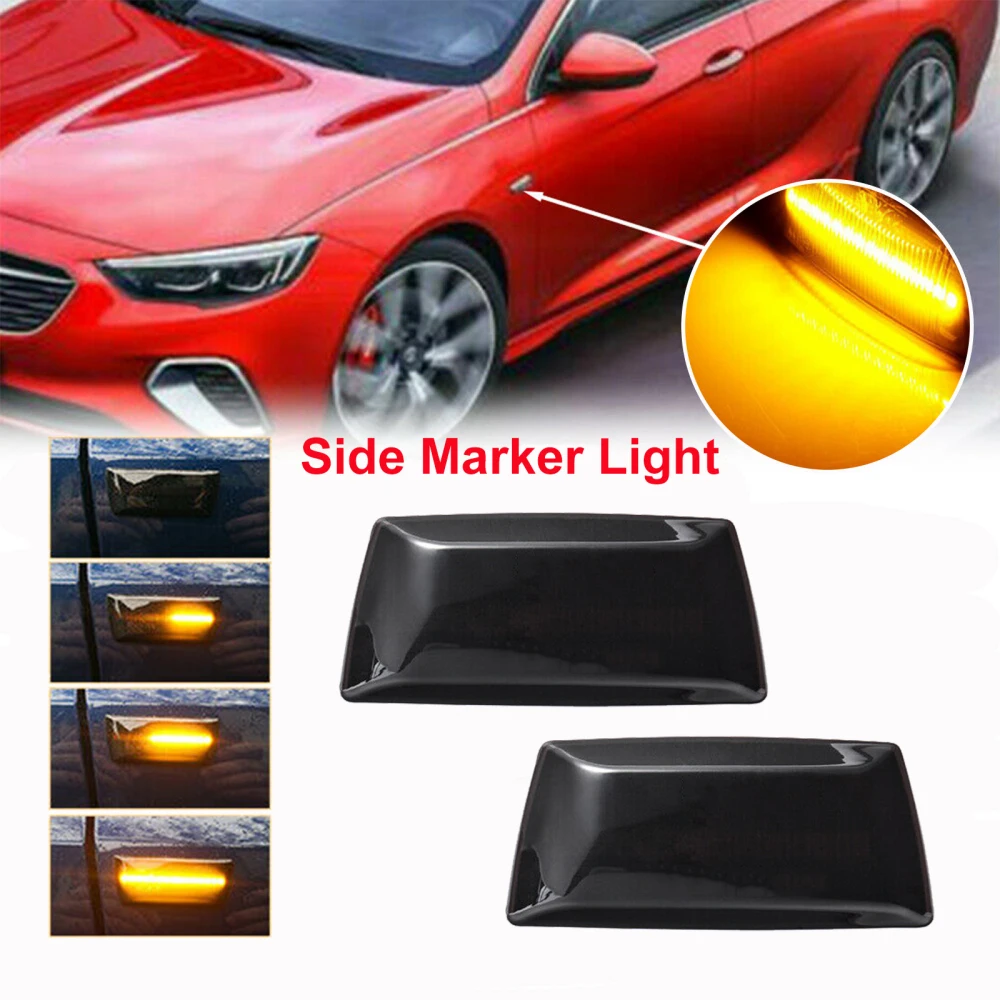 2* 12V LED Car Side Indicator lights 1713423 1713417 13497989 13252455 For OPEL/VAUXHALL ADAM ASTRA H J CORSA D/CHEVROLET CRUZE