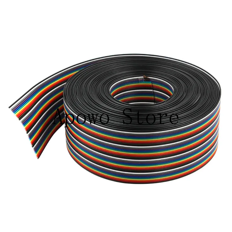5meters/lot Ribbon Cable 10WAY Flat Color Rainbow Ribbon Cable Wire Rainbow Cable 10P Ribbon Cable 28AWG
