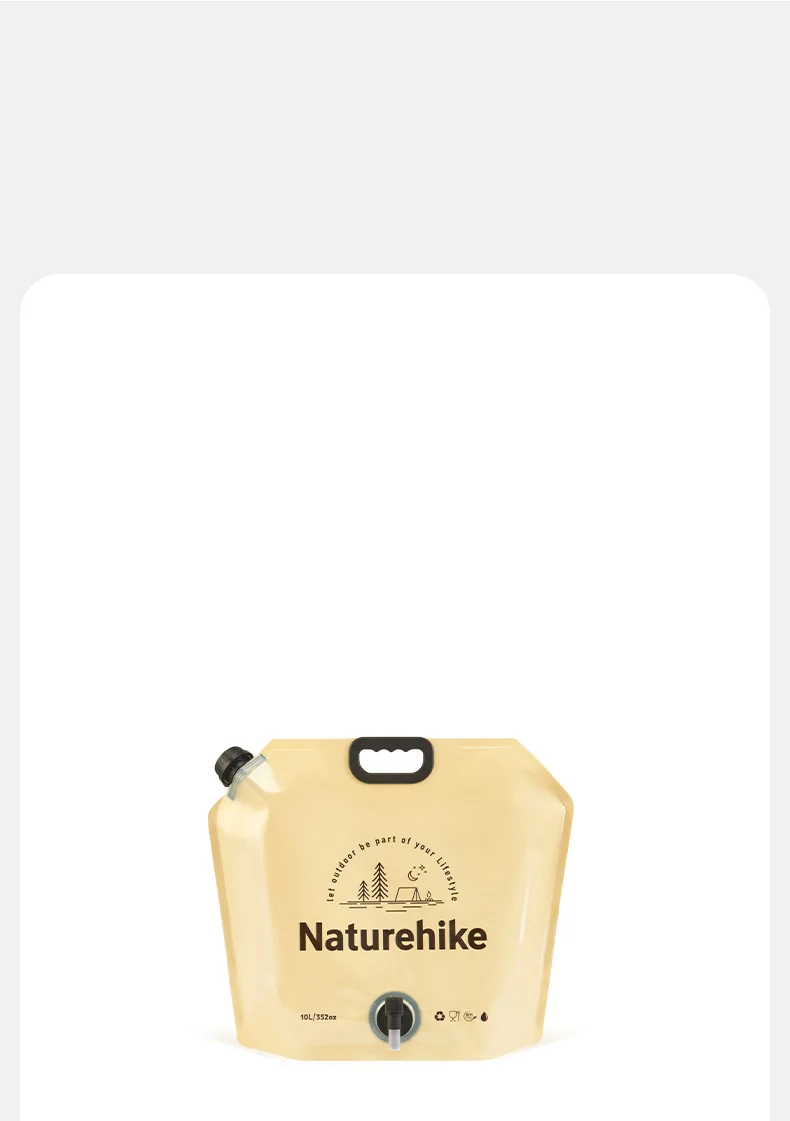 Naturehike Camping Drinking Water Bag 10L Large Capacity Portable Water Bag Folding Water Bucket Bag With Faucet Water Container