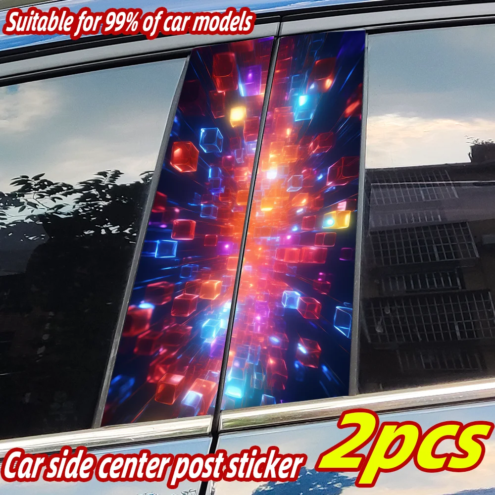 

Light Effects Car Stickers Car B-pillar Decal Waterproof Stickers Auto Center Pillar Sticker Cover Scratches Decor Accessories