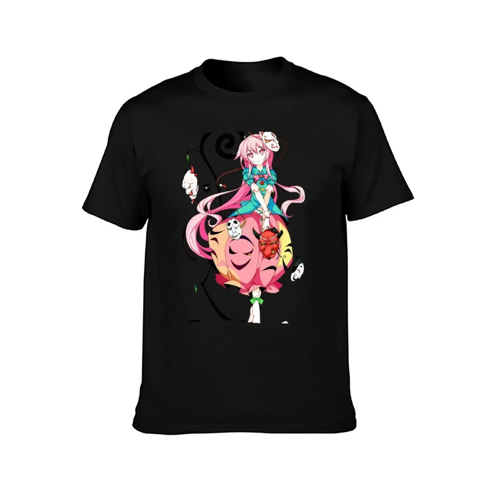 Touhou Project - Hata no Kokoro T-Shirt, Summer Casual Cotton Tee, Oversized Streetwear Tops, Vintage Graphic Print, 100% Cotton