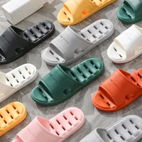 Unisex EVA Non Slip Soft Bottom Leaking Shower Man Woman Home Slippers Punching Bathroom Quick Drying Slipper 2