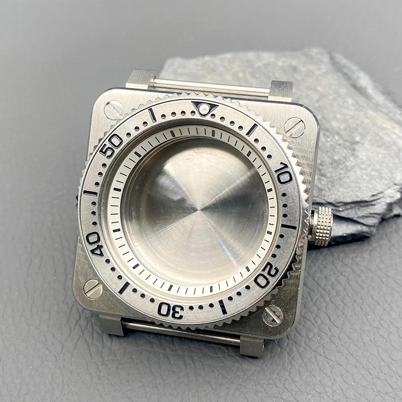 

42 мм серебряный мод SKX007 квадратный корпус для часов с короной на 3,0 подходит для 7S 4R NH35 NH36 автоматический механизм SKX007 SRPD Замените корпус по индивидуальному заказу