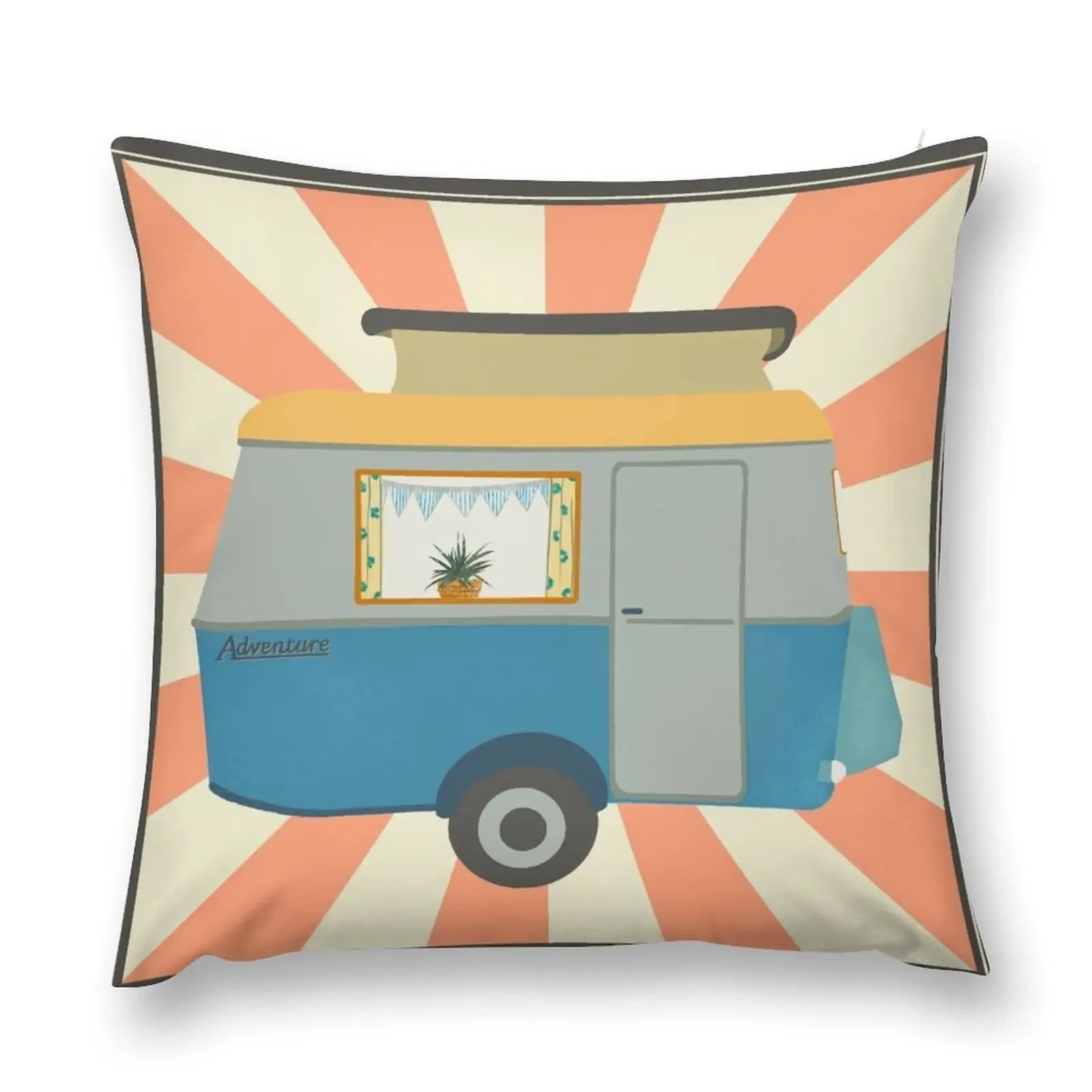 Vintage Touring Caravan Adventure Throw Pillow Room decorating items Christmas Pillow Covers Pillow Covers Decorative