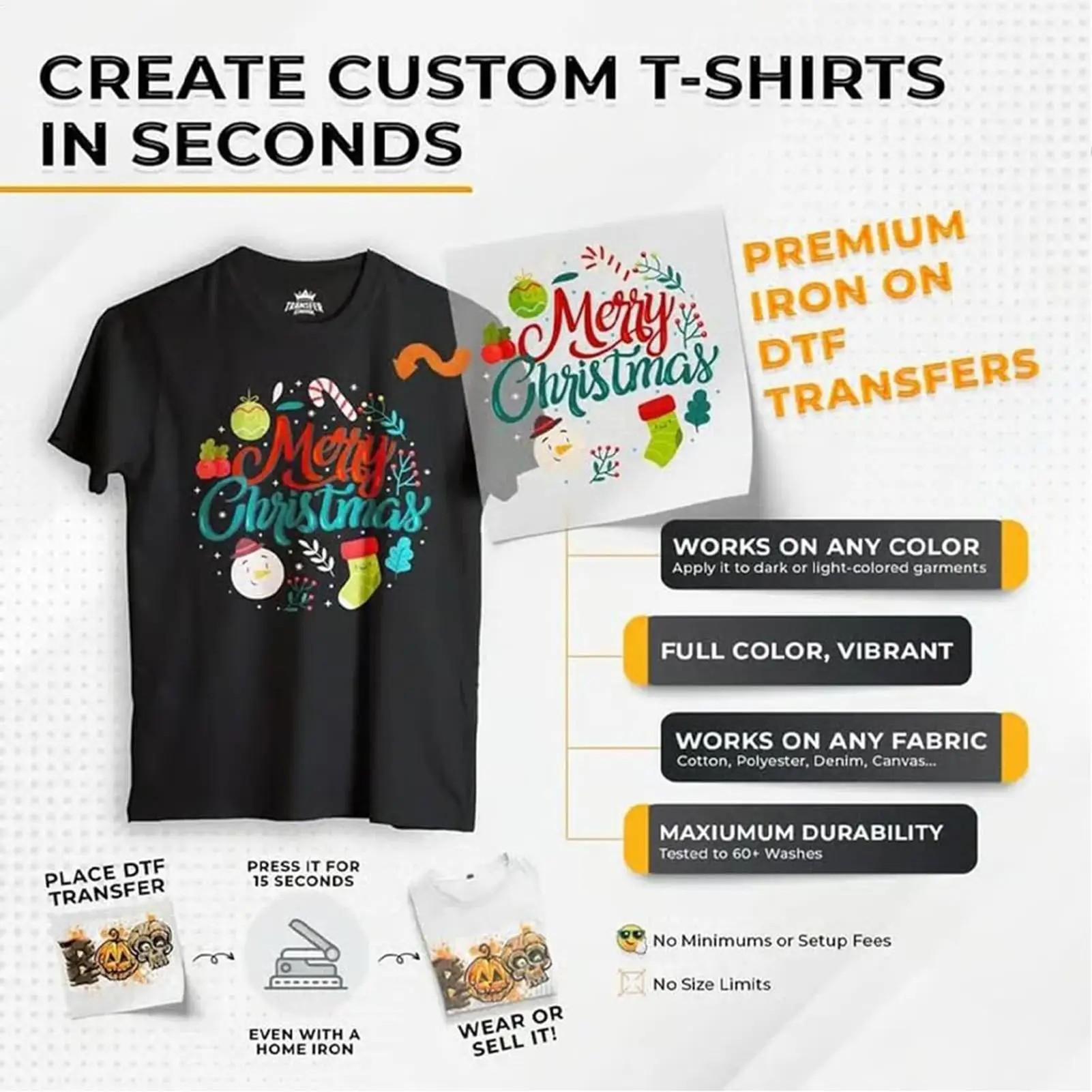 عيد الميلاد نقل 15 قطع سانتا شجرة الشارات الحديد على نقل الحرارة تي شيرت للقماش تي شيرت منشفة من القماش مهرجان الشتاء #5