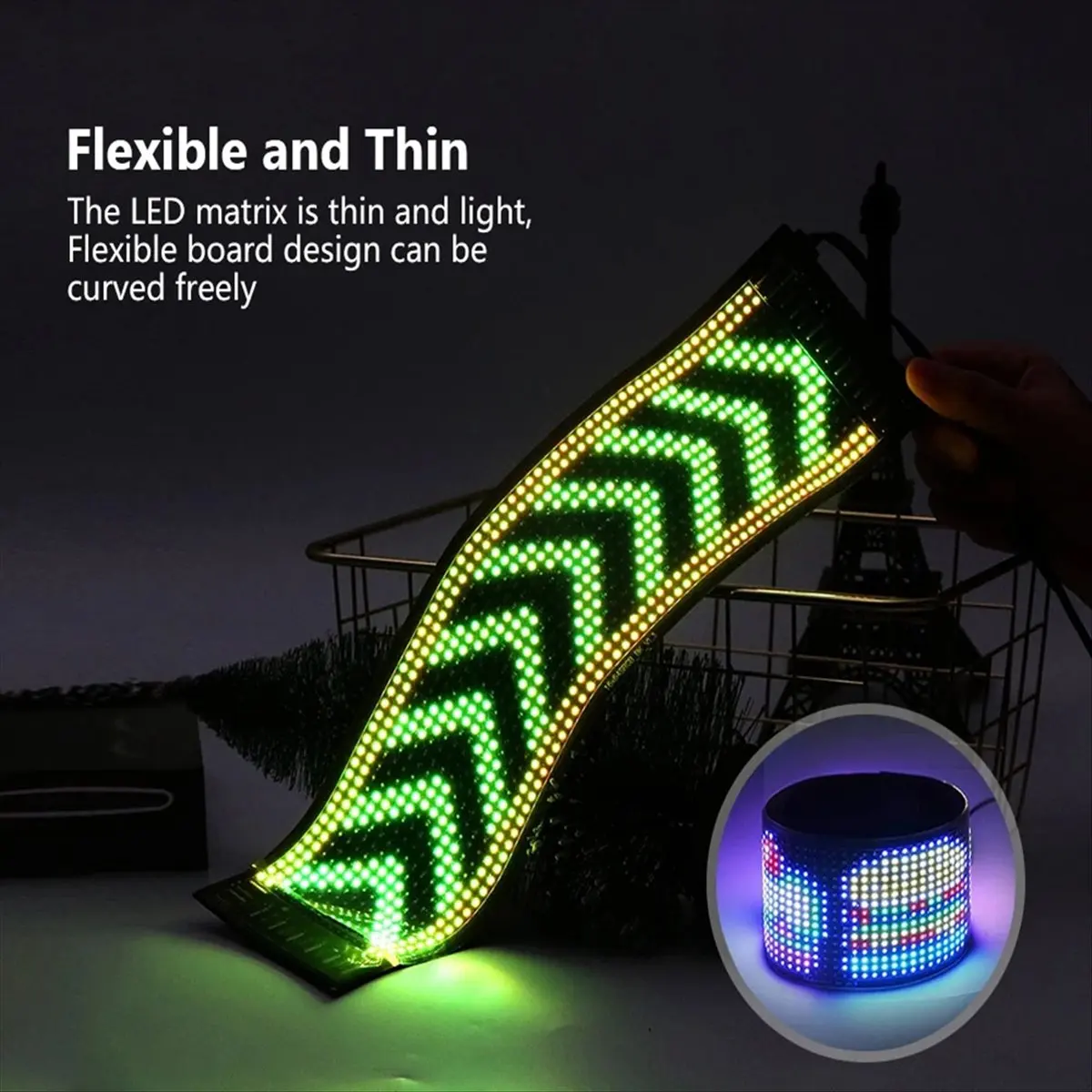 

(FDDT) Автомобильный LED-дисплей с логотипом, программируемая матричная панель с пикселями, ночная подсветка, гибкий LED-экран для автомобилей и грузовиков, аксессуары для авто.