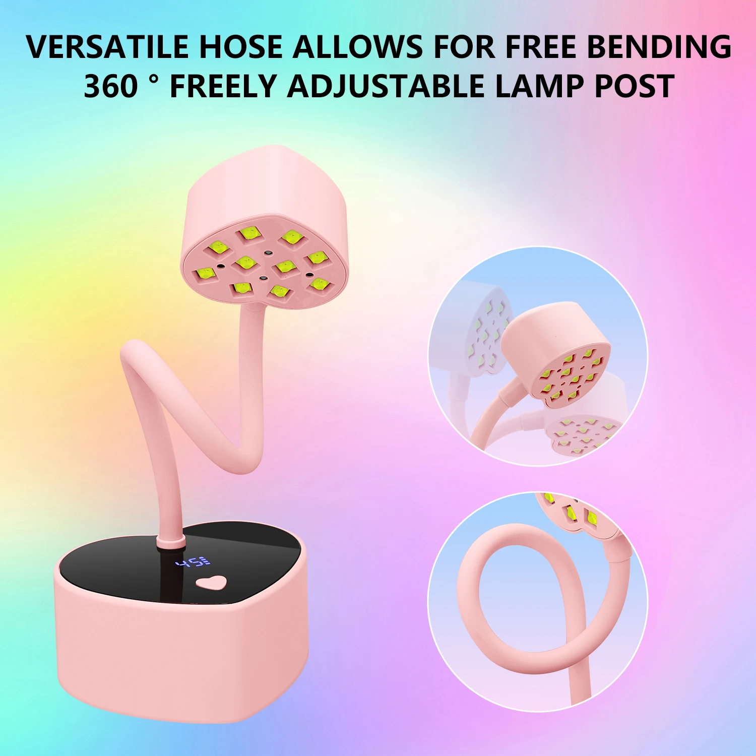 Intelligent induction nail lamp, adjustable seconds, 360-degree twist, drying nail pieces, special for nail shops.