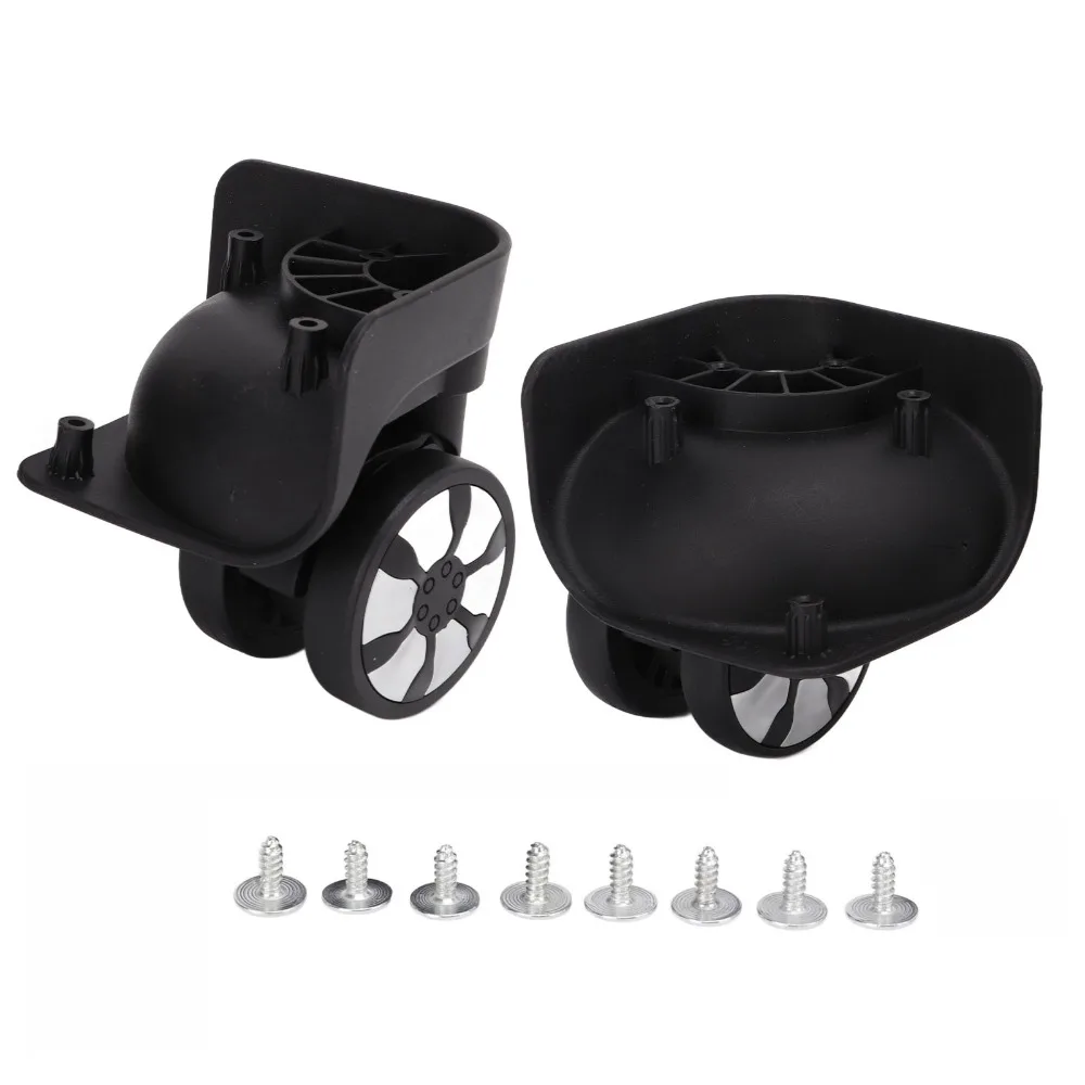 1 Pair Mute Luggage Swivel Casters 360° Rotation Double Row Luggage Swivel Wheels Suitcase Wheels Replacement Suitcase Trolley