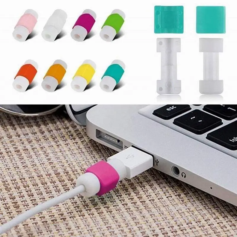 1000Pcs Charger Cable Data Protector Earphone Wire Cord Protection Cover Data Charger line Protective Sleeve For iphone 6 7 8