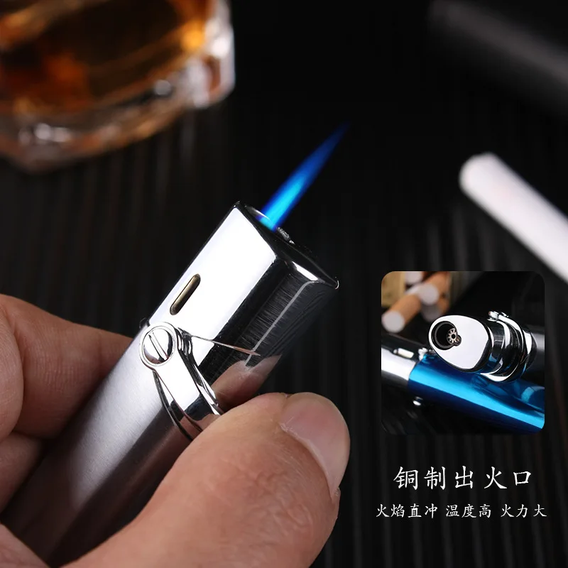 Metal New Compact Jet Butane Cigar Torch Turbo Lighter Gas Cigarette 1300 C Fire Windproof Lighter No Gas