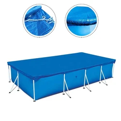 Swimming Pool Cover PE Garden Swimming Pool Waterproof Rectangle Pool Party Accessories Large Heated Tub Dust Film Tools