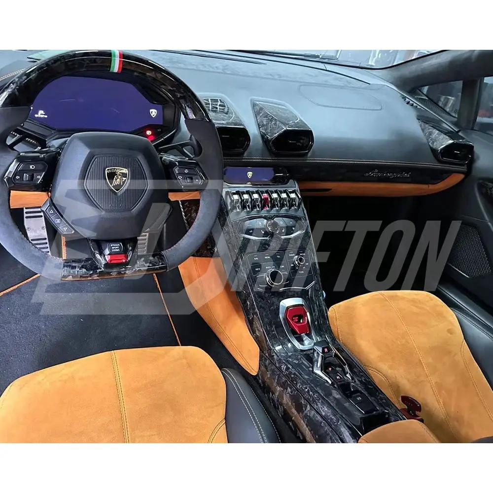 Forged Dry Carbon Fiber Replacement Interiors Kits for Lamborghini Huracan Interiors Upgrade Parts