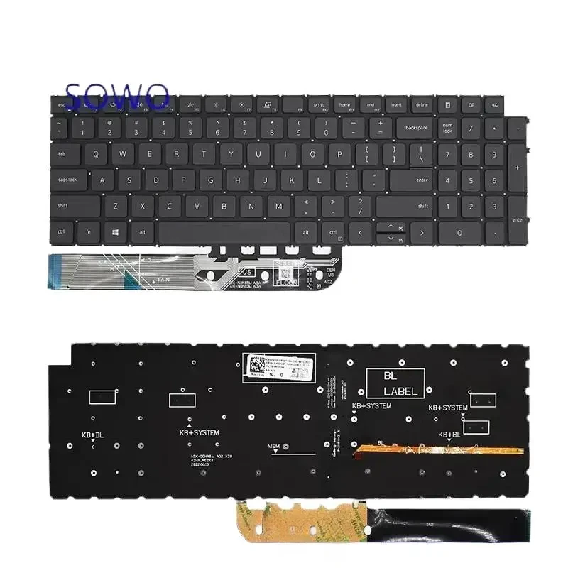 

NEW Genuine Laptop Rreplacement Keyboard Compatible for Inspiron 15 5515 7510 16 Plus 7610 15-3511 3515 €/€