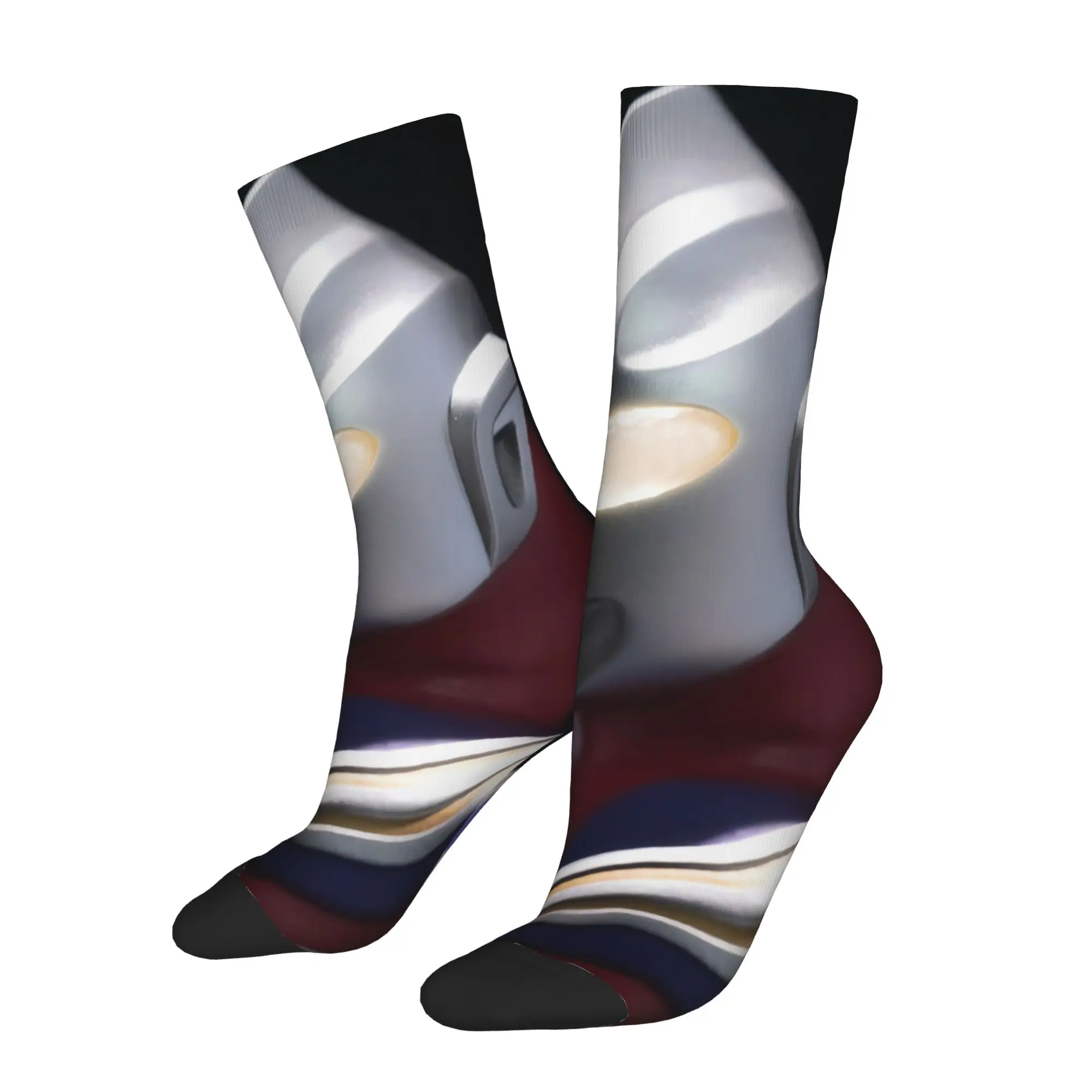 

Funny Sock BANDAI Ultraman 7 Vintage Seamless Pattern Printed Men Socks Novelty Men's Socks