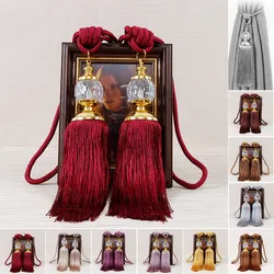 2pcs Curtain Tieback Beaded Tassels Curtain Tieback Rope Window Drapes Decoration Tassel Tiebacks Curtain Tie Rope Strips