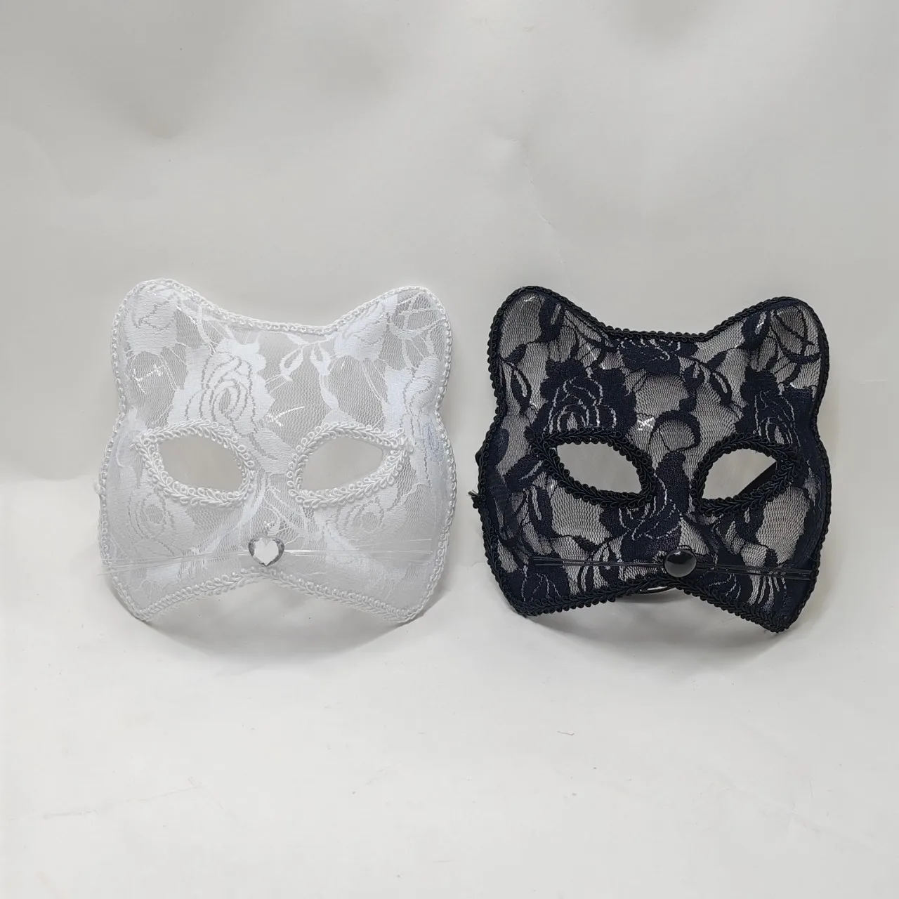 QQ Sexy Lace Mask ForWomen Masquerade PartyProps HalloweenCosplay Costume HalfFace CatEye Mask CAT Face Masks ForAdults Fun Prop