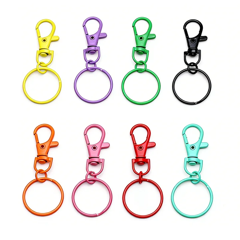 5/10 stücke Bunte Schlüsselring Karabiner Haken Mit Verstellbarer Schnalle Für Die Herstellung Von Schlüsselbund DIY Taschen Puppe Haken Schmuck zubehör – Detail 1