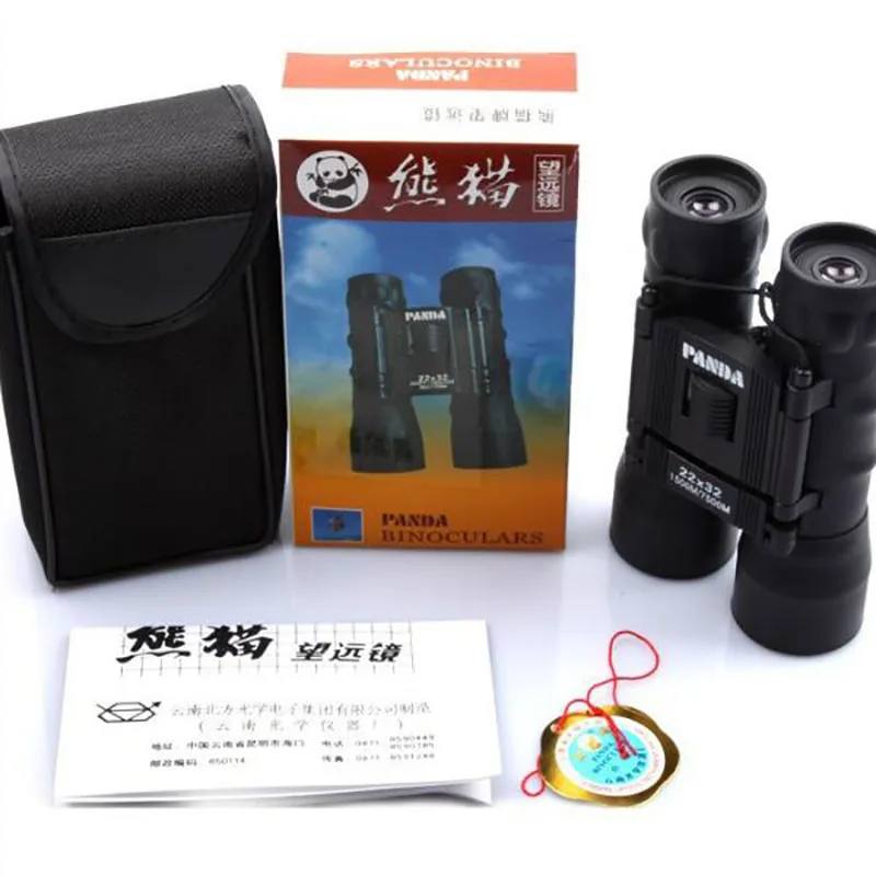 Upgraded 22x32 Night Vision Binoculars Telescope Wide Angle Optical Lens Zoom Portable Folding Binocular Spy Telescopio Pec