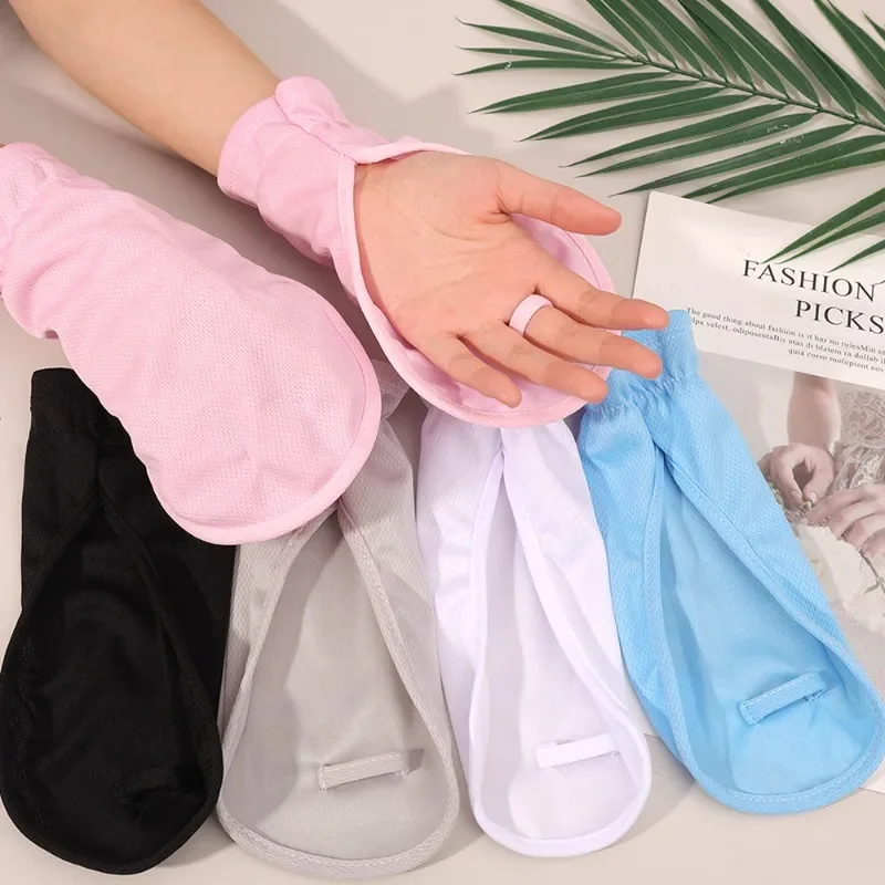 Summer Anti-sunburn Gloves Ice Outdoor Breathable Thin UV Protection Sunscreen Lady Cover Finger Gloves Cycling Sleeve Mitten image 5