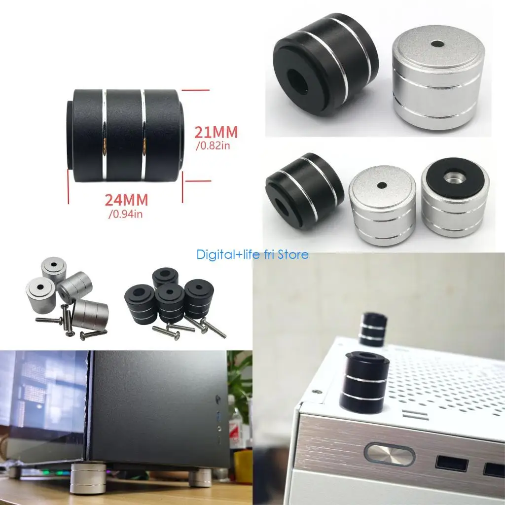 E06D Aluminum Feet Chassis Shock Absorbing Nonslip Vibration Damper Floor Protector
