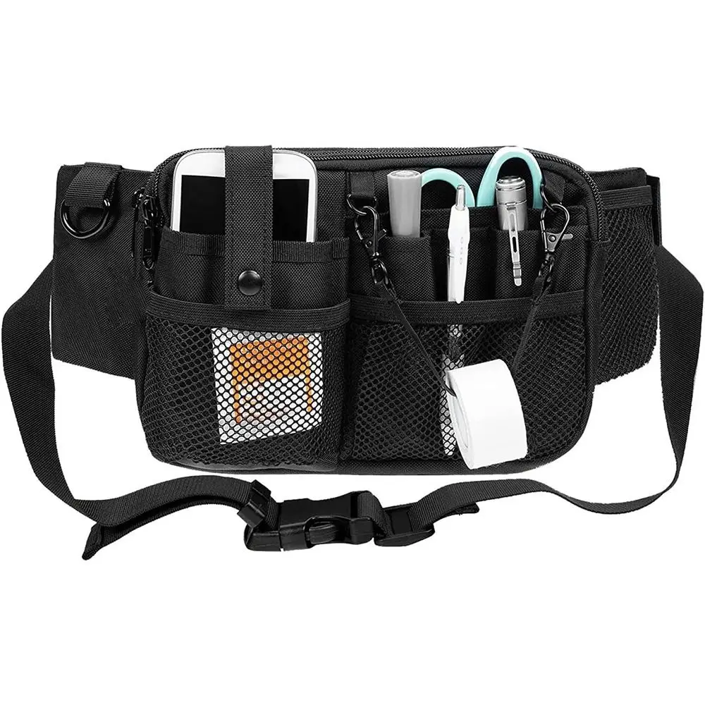 Multi Compartment Nursing Bag Pocket Belt Organizer, Nurse Fanny Pack with Pack Pocket Organiser, Nurse Pouch Waist Bag