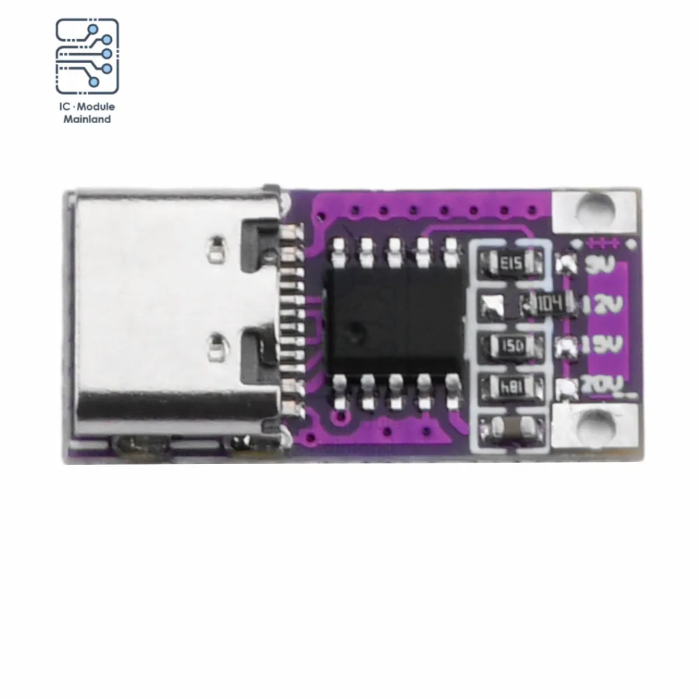 PD/QC2.0 3.0 Fast Charging Deceiver USB Boost Aging Test Trigger Module Type-C Port 5V/9V/12V/15V/20V Power Fast Charging