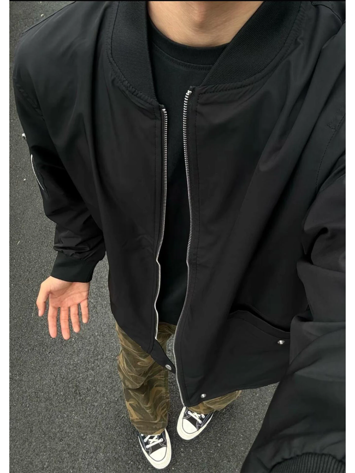 

Мужская куртка-пилот Cleanfit: осенняя, в американском стиле, с молнией, воротником-стойкой, бейсбольная, с эффектом премиум-класса