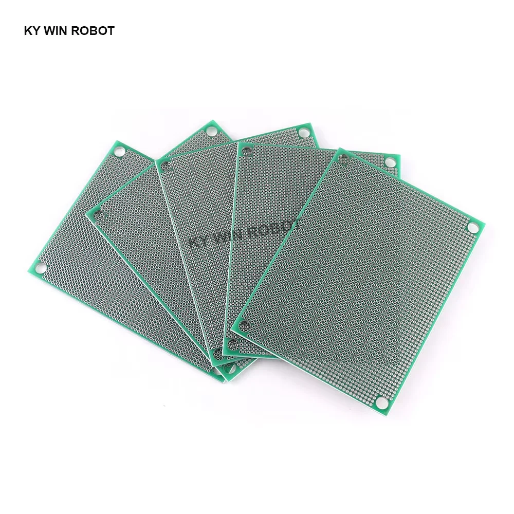 1pcs PCB Prototype Board Circuit Protoboard Universal Stripboard Prototyping Veroboard 6X8 cm 60x80mm pitch 1.27mm Double Side