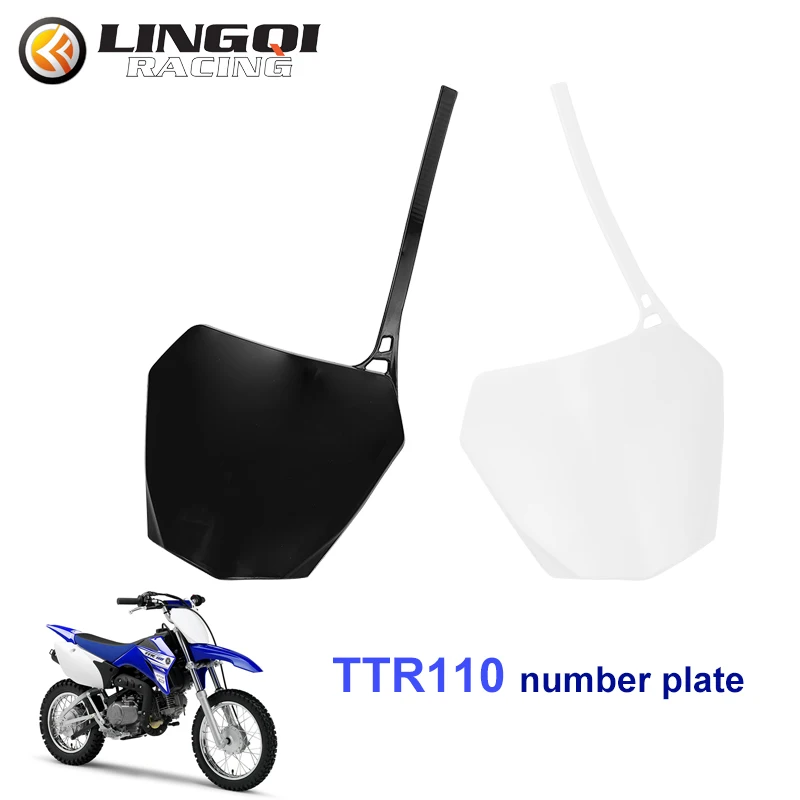 Motocross TTR110 Plastic Front Number Plate Name Plates For  TTR 110 Motorcycle Pit Dirt Bike Accessories