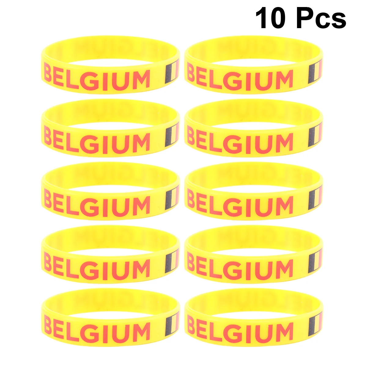 

10Pcs Country Silicone Wristbands Flag Printed Sports Bracelets Football Play National Flag Wristband Event Gym Accessories