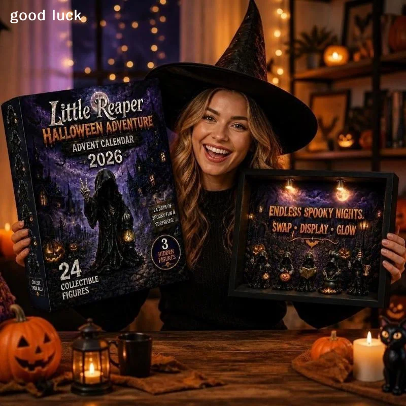 Answer2026 Halloween Advent Calendar 24 Days Spooky Acrylic Ornaments Countdown Box Halloween Table Decor Gift Set
