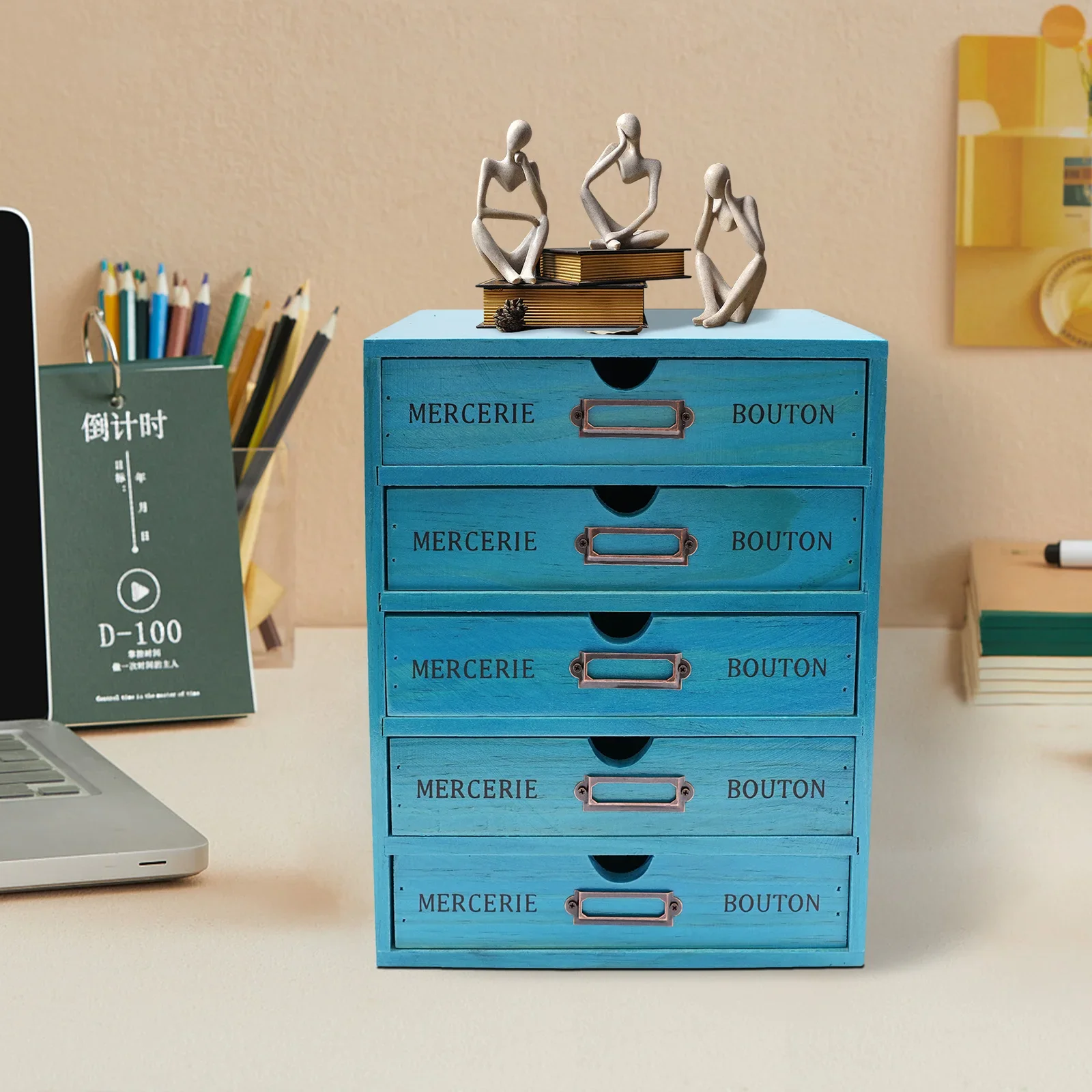 

5-уровневый шкаф с выдвижным ящиком, настольный органайзер, 5-уровневый органайзер с ящиком для документов