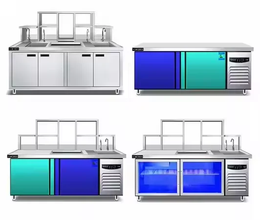 FEST Bar Counter Table Bubble Tea Shop Workstation Boba Tea Counter Coffee Shop Table Counter