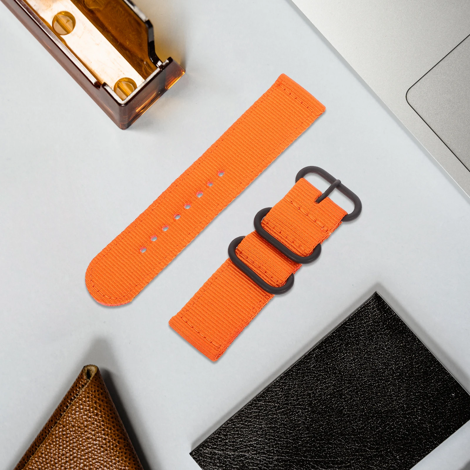 

24mm Nylon Watch Strap Mechanically Replacement Band Smooth Texture Scratch- Friendly