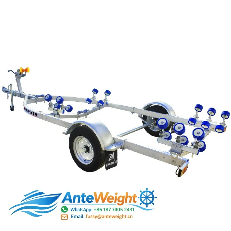 Fiberglass Speedboat & Rescue Dinghy Trailer, Aluminum Boat Dolly | Factory Yacht & Speedboat Transport Frame