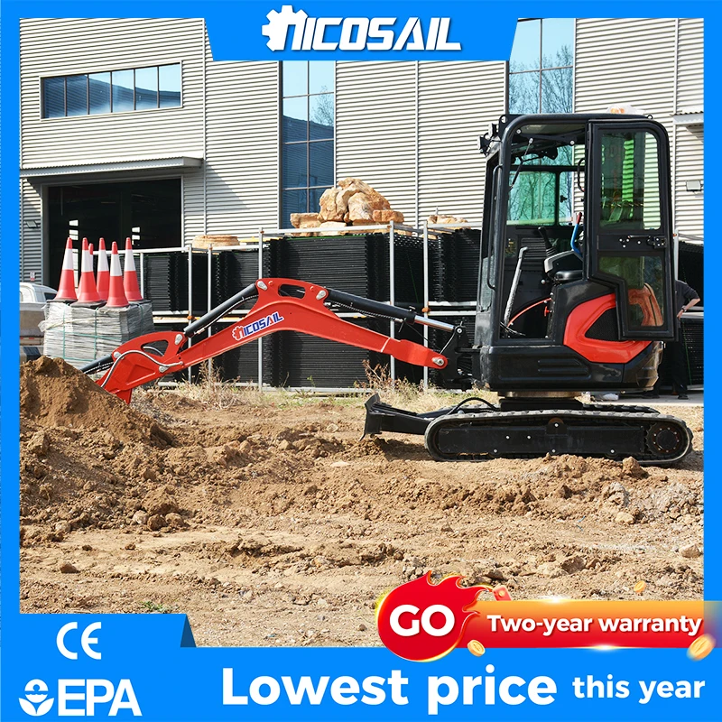 

Мини-экскаватор NICOSAIL OKW25U 2,5 тонны, EPA CE, настраиваемый компактный экскаватор 14,2 кВт для России, Австралии, Ближнего Востока