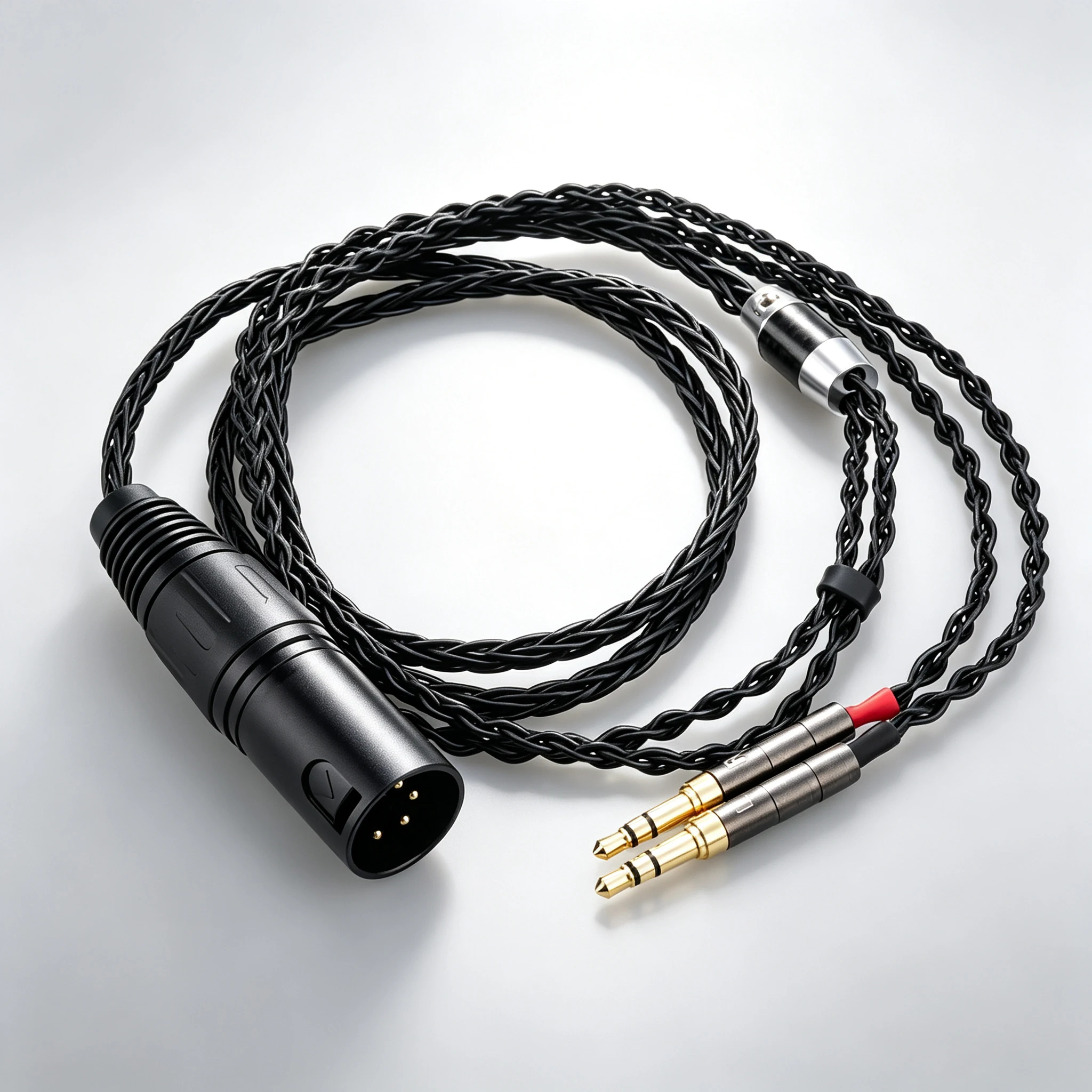 Audiocrast 2x3.5mm HiFi 4-pin XLR Male Balanced Headphone Upgrade Cable for Sundara Aventho Focal Elegia T1 T5P D7200