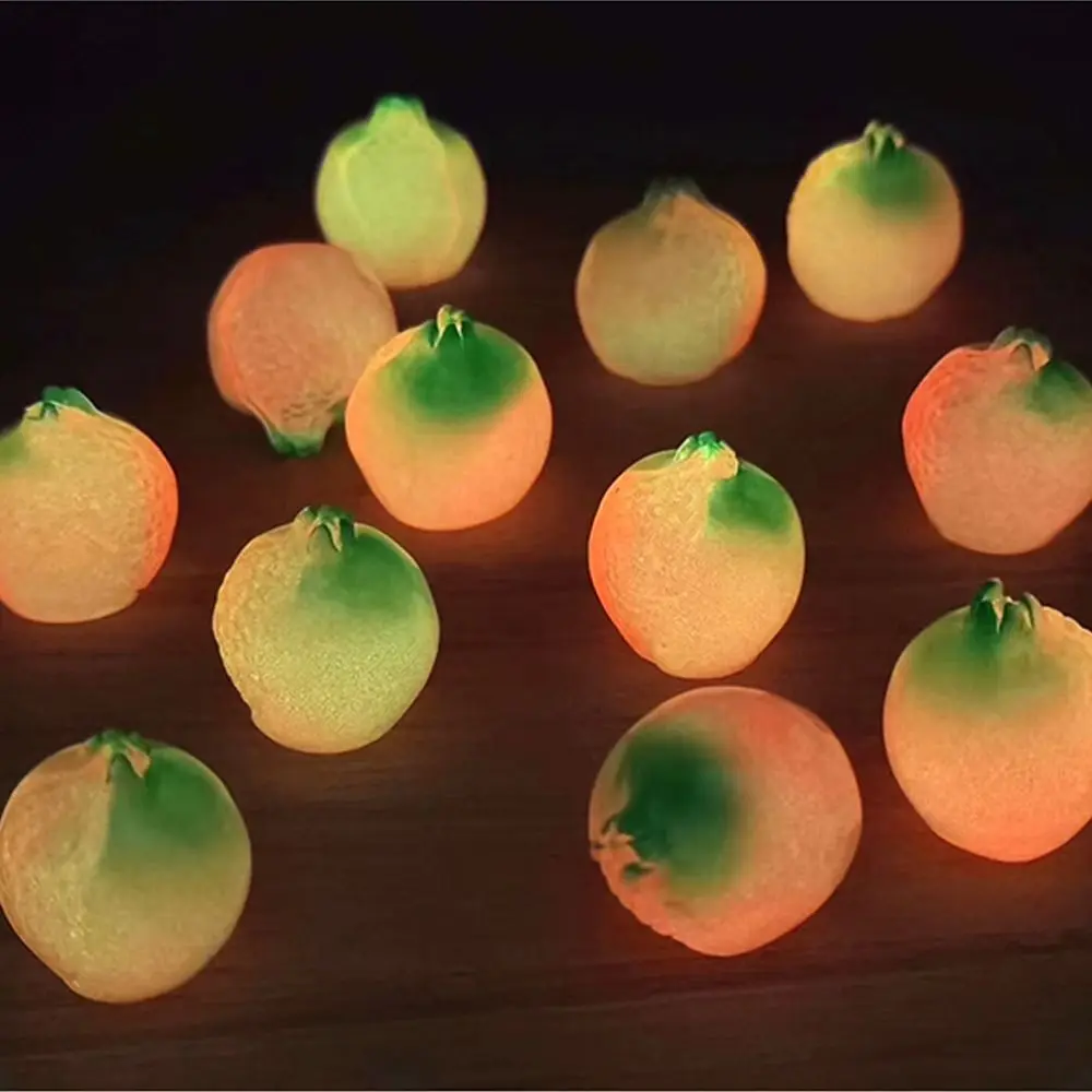 Cute Simulation Luminous Fruit Mini Realistic Fruit Figurines Miniatures DIY Decor Handicrafts Fruit Model